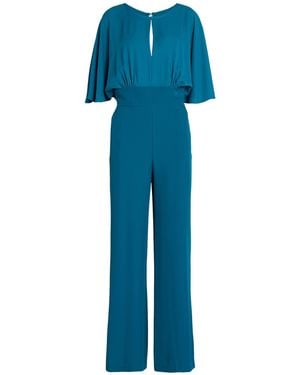 Rebel Queen Jumpsuit Polyester, Elastane - Blue