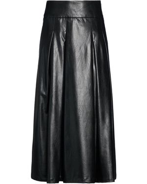 SENSO by ATMOSFASHION Midi Skirt Polyurethane, Cotton - Black