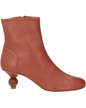 Weekend by Maxmara Tan Ankle Boots Leather - Brown