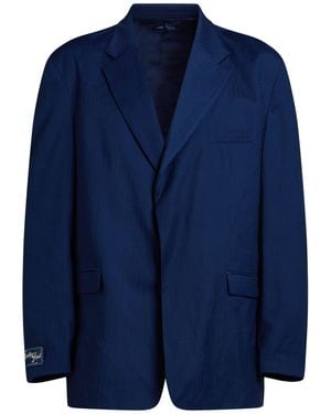 FAMILY FIRST Blazer Polyester, Viscose, Wool, Elastane - Blue