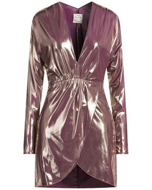 forte_forte Plum Mini Dress Polyester, Elastane - Purple
