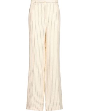 Twinset Cream Pants Linen, Cotton - Natural