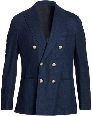 Eleventy Blazer Linen, Cotton - Blue