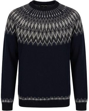 Roberto Collina Midnight Sweater Merino Wool, Alpaca Wool, Polyamide - Blue