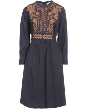 Antik Batik Midi Dress Cotton - Blue