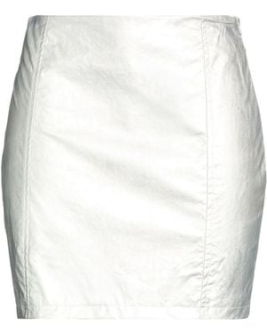 Haveone Mini Skirt Polyurethane, Viscose - White