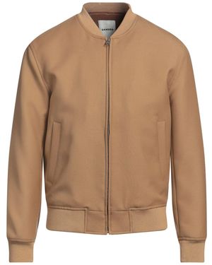 Sandro Camel Jacket Wool, Polyester, Viscose, Polyamide, Elastane - Brown