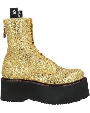 R13 Ankle Boots Leather, Textile Fibers - Yellow