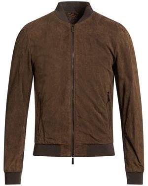 Moorer Military Jacket Leather - Brown