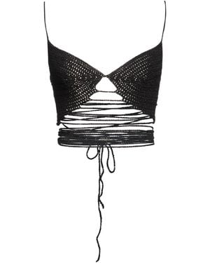 The Mannei Top Cotton, Viscose - Black