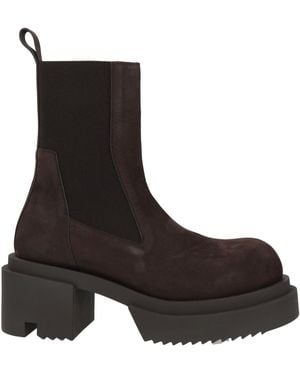 Rick Owens Dark Ankle Boots Leather - Black