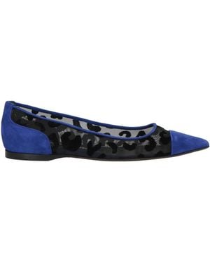 Sergio Rossi Ballet Flats Leather, Synthetic Material - Blue