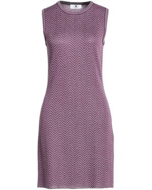 Missoni Plum Mini Dress Viscose, Metallic Fiber - Purple