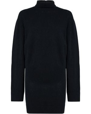 Laneus Mini Dress Merino Wool - Blue