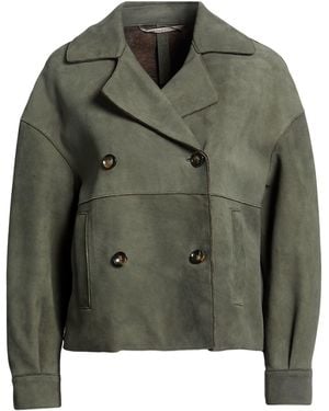 THE JACK AND JACKIE LEATHERS Jacket Leather - Green