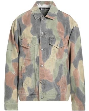 Palm Angels Denim Outerwear Cotton - Grey