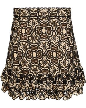 Sandro Mini Skirt Cotton, Polyester - Natural