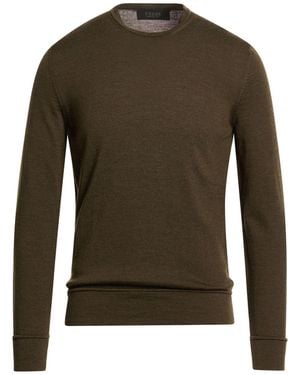 Vneck Military Sweater Merino Wool - Green
