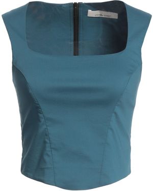 Liviana Conti Top Cotton, Polyamide, Elastane - Blue