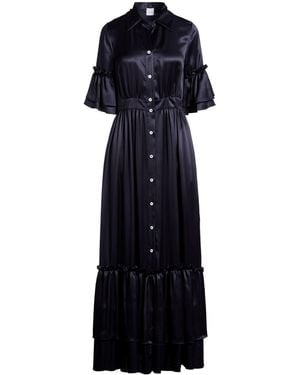 Eleventy Midnight Maxi Dress Silk - Black