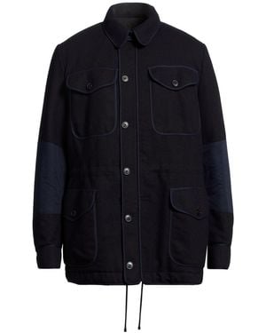 Dries Van Noten Coat Wool, Cotton, Polyamide - Blue