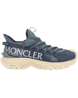 Moncler Trainers Leather, Textile Fibres - Blue