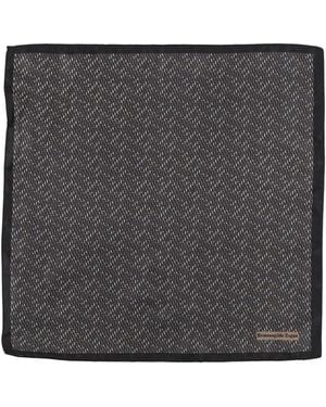 ZEGNA Charcoal Scarf Silk - Black