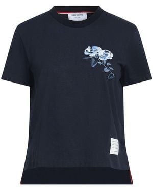 Thom Browne T-Shirt Cotton, Polyester, Elastane - Blue