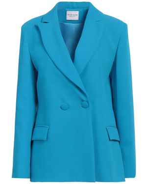 ATELIER LEGORA Azure Blazer Viscose, Polyamide, Polyester, Elastane - Blue