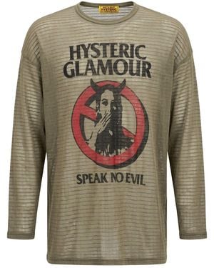 Hysteric Glamour Military T-Shirt Cotton, Nylon - Gray