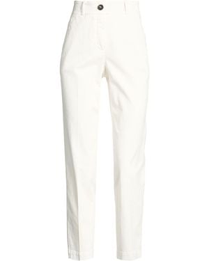 Peserico Pants Cotton, Elastane - White