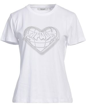 Oval Square T-Shirt Organic Cotton, Elastane - White