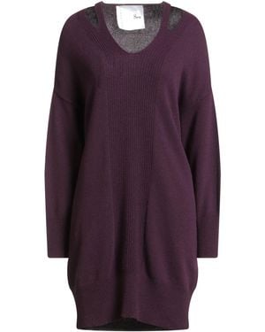 8pm Conscious Plum Mini Dress Viscose, Polyamide, Merino Wool, Cashmere - Purple
