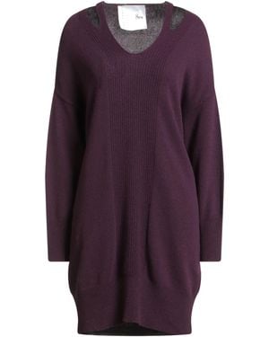 8pm Conscious Plum Mini Dress Viscose, Polyamide, Merino Wool, Cashmere - Purple