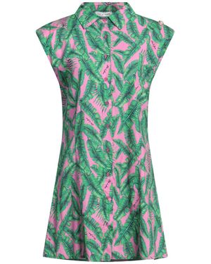 Odi Et Amo Mini Dress Cotton, Elastane - Green