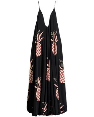 Siyu Maxi Dress Polyester, Elastane - Black