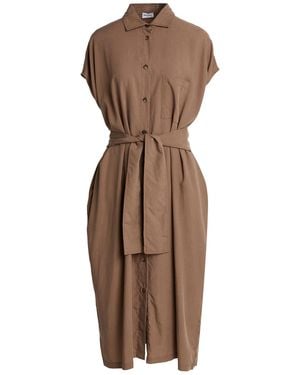 RUE DU BAC Light Midi Dress Lyocell - Brown