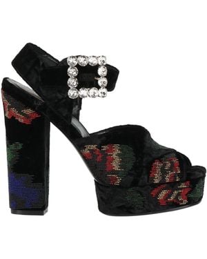 Roger Vivier Sandals Textile Fibres - Black