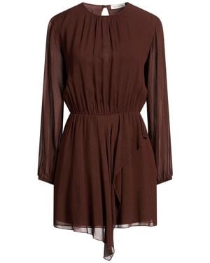 Manila Grace Mini Dress Viscose - Brown