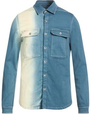 Rick Owens Slate Denim Shirt Cotton, Polyester, Rubber - Blue
