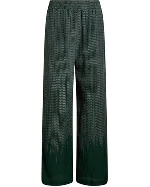 Victoria Beckham Dark Trousers Silk - Green