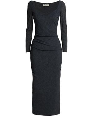 La Petite Robe Di Chiara Boni Charcoal Midi Dress Polyamide, Viscose, Elastane, Polyester - Black