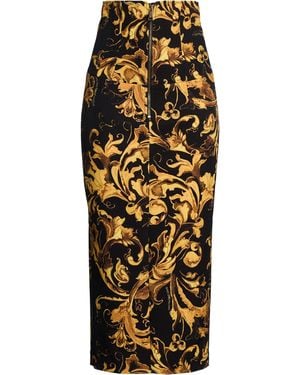 Versace Jeans Couture Maxi Skirt Polyester, Elastane - Orange