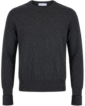 Oliver Lattughi Charcoal Jumper Cashmere - Blue
