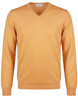 John Smedley Sweater Virgin Wool - Orange