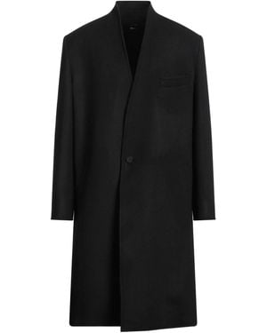 Isabel Benenato Coat Virgin Wool, Polyamide, Polyester - Black