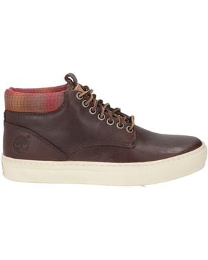 Timberland Dark Ankle Boots Leather, Textile Fibers - Brown