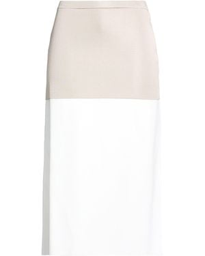 Ferragamo Ivory Midi Skirt Viscose, Polyester - White