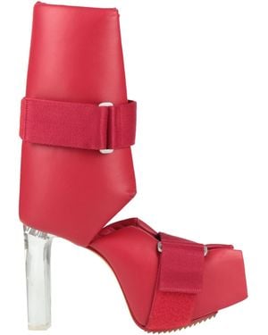 Rick Owens Boot Leather - Red