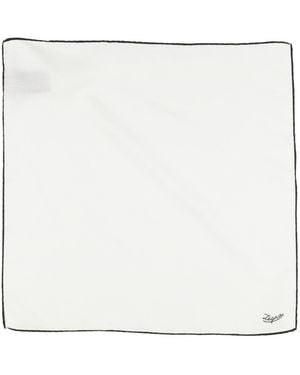 ZEGNA Ivory Ties & Bow Ties Cotton, Silk - White